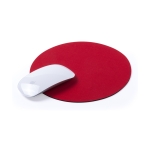 Tapis de souris circulaire rond en polyester antidérapant Rond Colors couleur rouge troisième vue