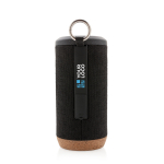 Enceinte entreprise avec tissu imperméable et base en liège EcoCork couleur noir avec zone d'impression