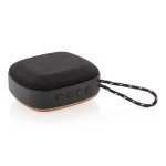 Petites enceintes étanches avec une base en liège EcoCork Mini couleur noir