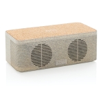 Enceinte éco en paille de blé et liège avec chargeur Wheat Straw couleur beige