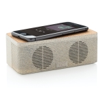 Enceinte éco en paille de blé et liège avec chargeur Wheat Straw couleur beige deuxième vue