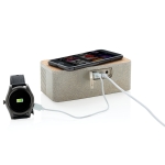 Enceinte éco en paille de blé et liège avec chargeur Wheat Straw couleur beige troisième vue