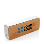 Enceinte en aluminium, bambou et tissu avec caisson de basse EcoFusion avec zone d'impression