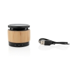 Enceinte avec chargeur compatible avec Android et iPhone Wireless couleur bois deuxième vue