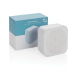 Enceinte personnalisée blanche antibactérienne BT 5.0 Antimicrobien couleur blanc vue avec boîte