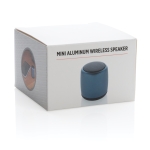 Enceinte Bluetooth Pocket couleur bleu marine deuxième vue avec boîte