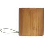 Enceinte en bambou avec Bluetooth 5.0 à l'esthétique naturelle Tube couleur bois deuxième vue arrière