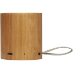 Enceinte en bambou avec Bluetooth 5.0 à l'esthétique naturelle Tube couleur bois deuxième vue frontale