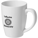 Tasse en céramique au design tendance 350 ml Crescent Plus Economy couleur blanc vue avec impression sérigraphique