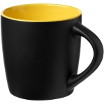 Mug en céramique noire avec intérieur coloré et 340 ml Colormixt Black couleur jaune deuxième vue frontale