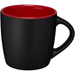 Mug en céramique noire avec intérieur coloré et 340 ml Colormixt Black couleur rouge foncé deuxième vue frontale