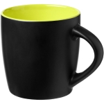 Mug en céramique noire avec intérieur coloré et 340 ml Colormixt Black couleur vert lime deuxième vue frontale