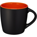 Mug en céramique noire avec intérieur coloré et 340 ml Colormixt Black couleur orange foncé deuxième vue frontale