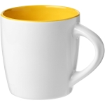 Tasses blanches avec intérieur coloré et 340 ml Colormixt White couleur jaune deuxième vue frontale