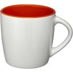 Tasses blanches avec intérieur coloré et 340 ml Colormixt White couleur orange foncé deuxième vue frontale