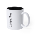 Tasse blanche gravée avec couleur à l'intérieur de 350 ml Magic White couleur noir première vue