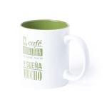 Tasse blanche gravée avec couleur à l'intérieur de 350 ml Magic White couleur vert première vue