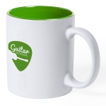 Tasse blanche gravée avec couleur à l'intérieur de 350 ml Magic White couleur vert