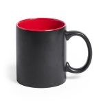 Tasse en céramique noir pour gravure laser colorée 350 ml Magic Black couleur rouge première vue