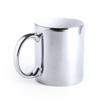 Mug personnalisé logo avec finition brillante de 350 ml Magic Metallic couleur argenté première vue