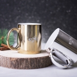 Mug personnalisé logo avec finition brillante de 350 ml Magic Metallic deuxième vue