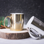 Mug personnalisé logo avec finition brillante de 350 ml Magic Metallic quatrième vue