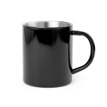Tasses métalliques personnalisées brillantes de 280 ml Metallic Colors couleur noir première vue