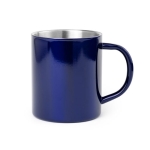 Tasses métalliques personnalisées brillantes de 280 ml Metallic Colors couleur bleu