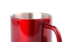 Tasses métalliques personnalisées brillantes de 280 ml Metallic Colors couleur rouge troisième vue
