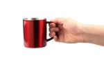Tasses métalliques personnalisées brillantes de 280 ml Metallic Colors couleur rouge cinquième vue
