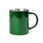 Tasses métalliques personnalisées brillantes de 280 ml Metallic Colors couleur vert