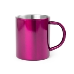 Tasses métalliques personnalisées brillantes de 280 ml Metallic Colors couleur rose première vue