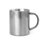 Tasses métalliques personnalisées brillantes de 280 ml Metallic Colors couleur argenté