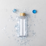 Bouteilles personnalisées en plastique recyclé 650 ml RPET Nature couleur transparent sixième vue
