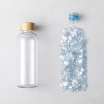 Bouteilles personnalisées en plastique recyclé 650 ml RPET Nature couleur transparent septième vue