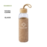 Bouteilles en verre avec étui en liège et poignée 500 ml Crystal Cork couleur transparent cinquième vue