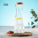 Grande bouteille en verre avec bouchon en liège 1 L Crystal Corkcap couleur transparent deuxième vue