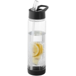 Gourde en tritan avec paille et infuseur de fruits 740 ml TuttiFrutti couleur noir deuxième vue frontale