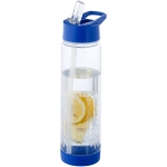 Gourde en tritan avec paille et infuseur de fruits 740 ml TuttiFrutti couleur bleu deuxième vue frontale