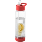 Gourde en tritan avec paille et infuseur de fruits 740 ml TuttiFrutti couleur rouge deuxième vue frontale