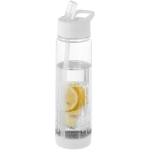 Gourde en tritan avec paille et infuseur de fruits 740 ml TuttiFrutti couleur blanc deuxième vue frontale
