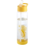 Gourde en tritan avec paille et infuseur de fruits 740 ml TuttiFrutti couleur jaune deuxième vue frontale