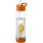 Gourde en tritan avec paille et infuseur de fruits 740 ml TuttiFrutti couleur orange deuxième vue frontale