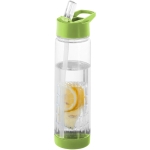Gourde en tritan avec paille et infuseur de fruits 740 ml TuttiFrutti couleur vert lime deuxième vue frontale