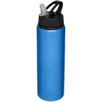 Gourde en aluminium pour sport grande avec paille 800 ml Straw Colors couleur bleu deuxième vue frontale