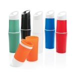 Bouteille écologique personnalisée en canne à sucre 500 ml couleur noir vue générale