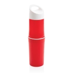 Bouteille écologique personnalisée en canne à sucre 500 ml couleur rouge