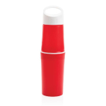 Bouteille écologique personnalisée en canne à sucre 500 ml couleur rouge deuxième vue