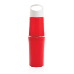 Bouteille écologique personnalisée en canne à sucre 500 ml couleur rouge quatrième vue