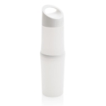 Bouteille écologique personnalisée en canne à sucre 500 ml couleur blanc